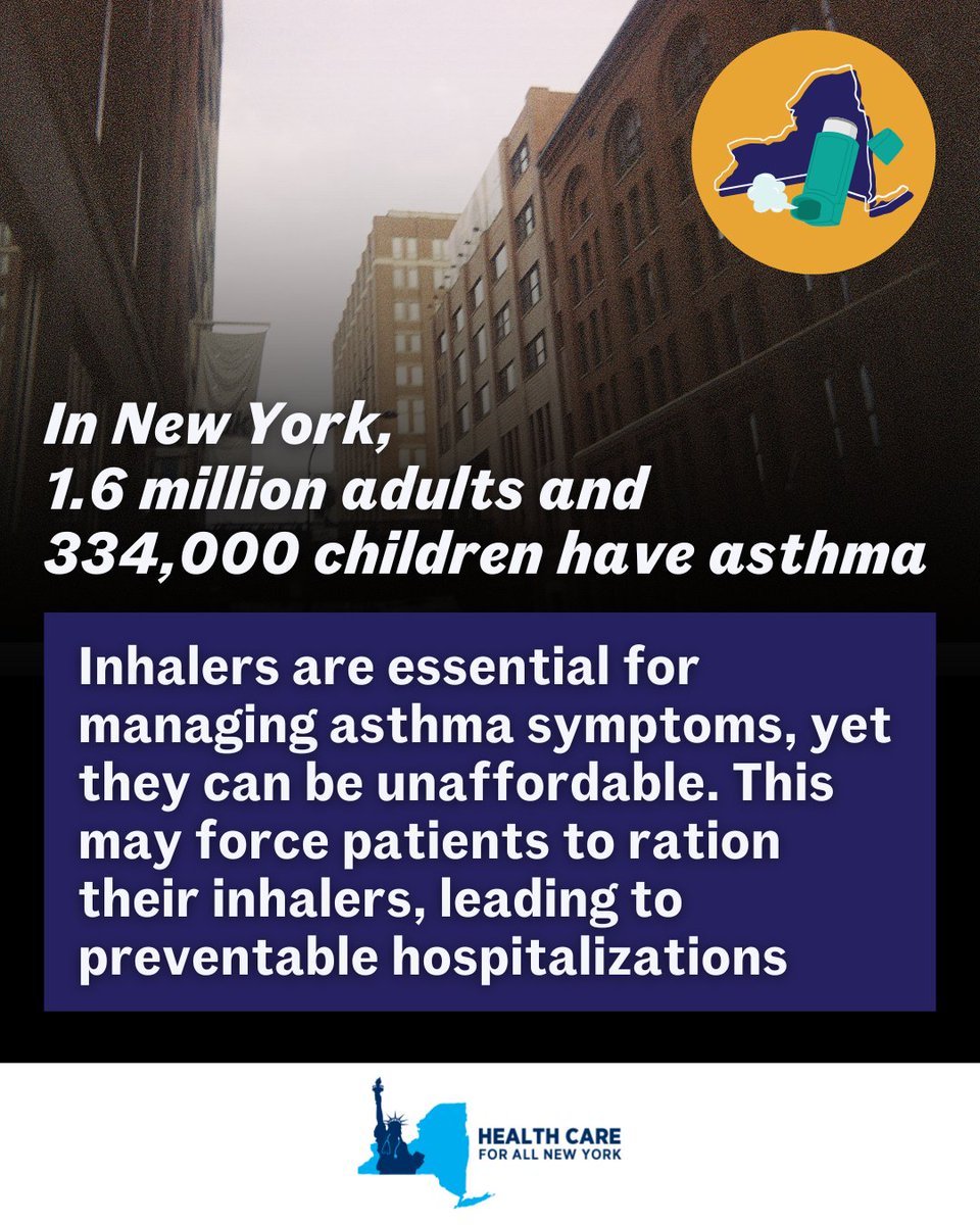 cacf's tweet image. In New York, asthma disproportionately affects people of color and low-income communities.

We join @CSSNYorg in calling on @GovKathyHochul to sign S1804A/A128A, which would require insurers to provide a rescue + maintenance inhaler at no cost to patients. bit.ly/InhalerBill