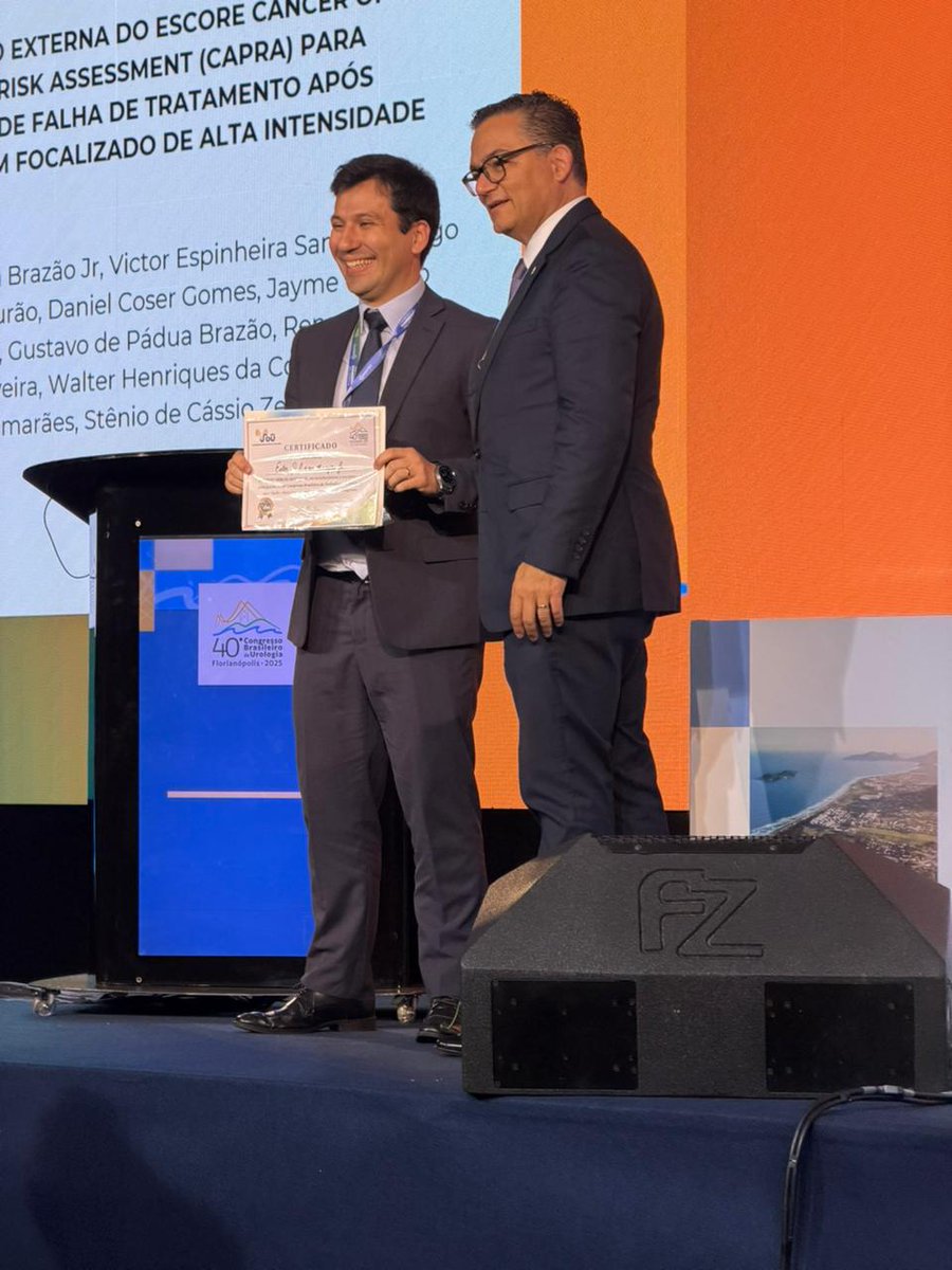 ederbrazaojr's tweet image. 🏆 Honored to receive the Best Scientific Paper Award – CBU 2025 for our study validating the CAPRA score after HIFU.

Grateful to my co-authors, mentors @StenioZequi, @LondonProstate1, and my family for their constant support.

#Urology #ProstateCancer #HIFU #CAPRA #CBU2025