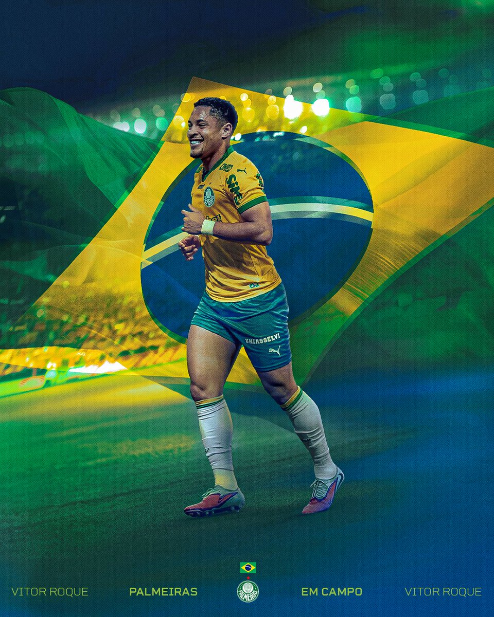 Tigrinho em campo! 🐯

É o meu 9⃣ vestindo a camisa da Seleção Brasileira no amistoso contra Tunísia, em preparação para a Copa do Mundo FIFA 2026! Avanti, Vitor Roque! 💚