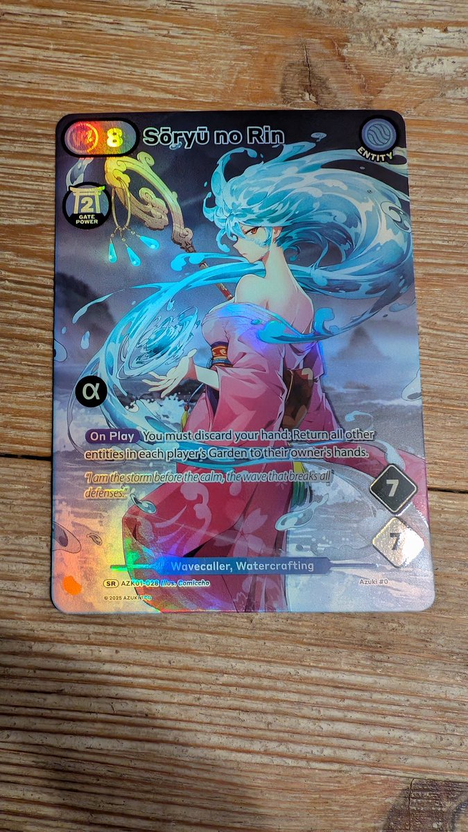 Look at this beauty 😍 

(Currently making me lose the game 😂)

<a href="/AzukiTCG/">Official Azuki TCG</a>