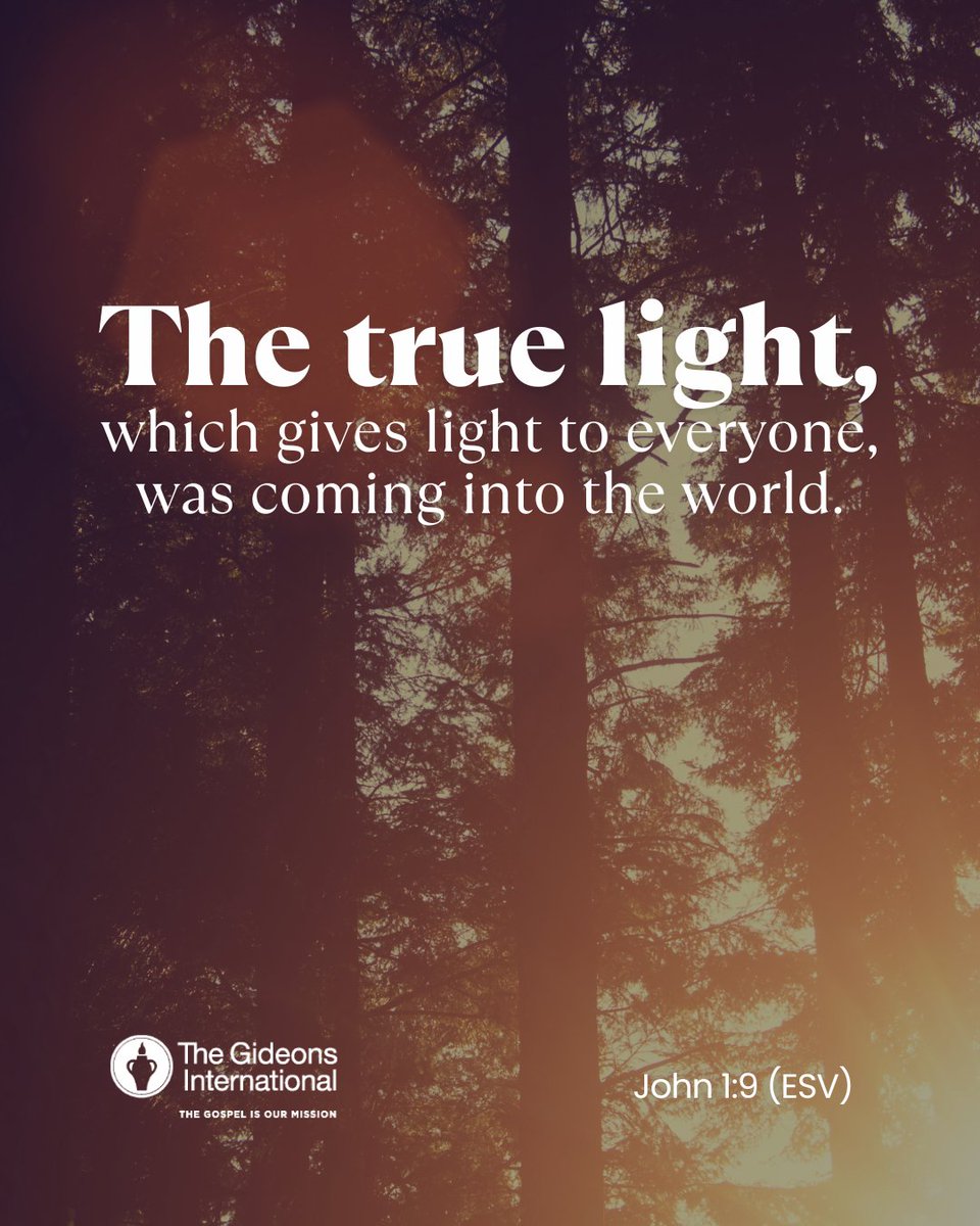 God’s light is for everyone. No heart is too far, no soul too lost. His light still reaches you. #VerseOfTheDay #TheGideons