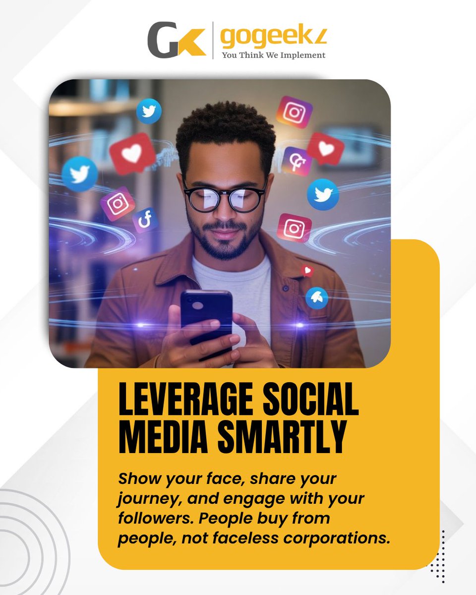 GoGeekz's tweet image. Competing with big brands isn’t about having the biggest budget — it’s about having the smartest strategy. 💡
#GoGeekz #SmallBusinessGrowth #BrandStrategy #DigitalMarketingTips #GrowYourBusiness #SmallBusinessSupport #BusinessBranding #MarketingForSmallBusiness