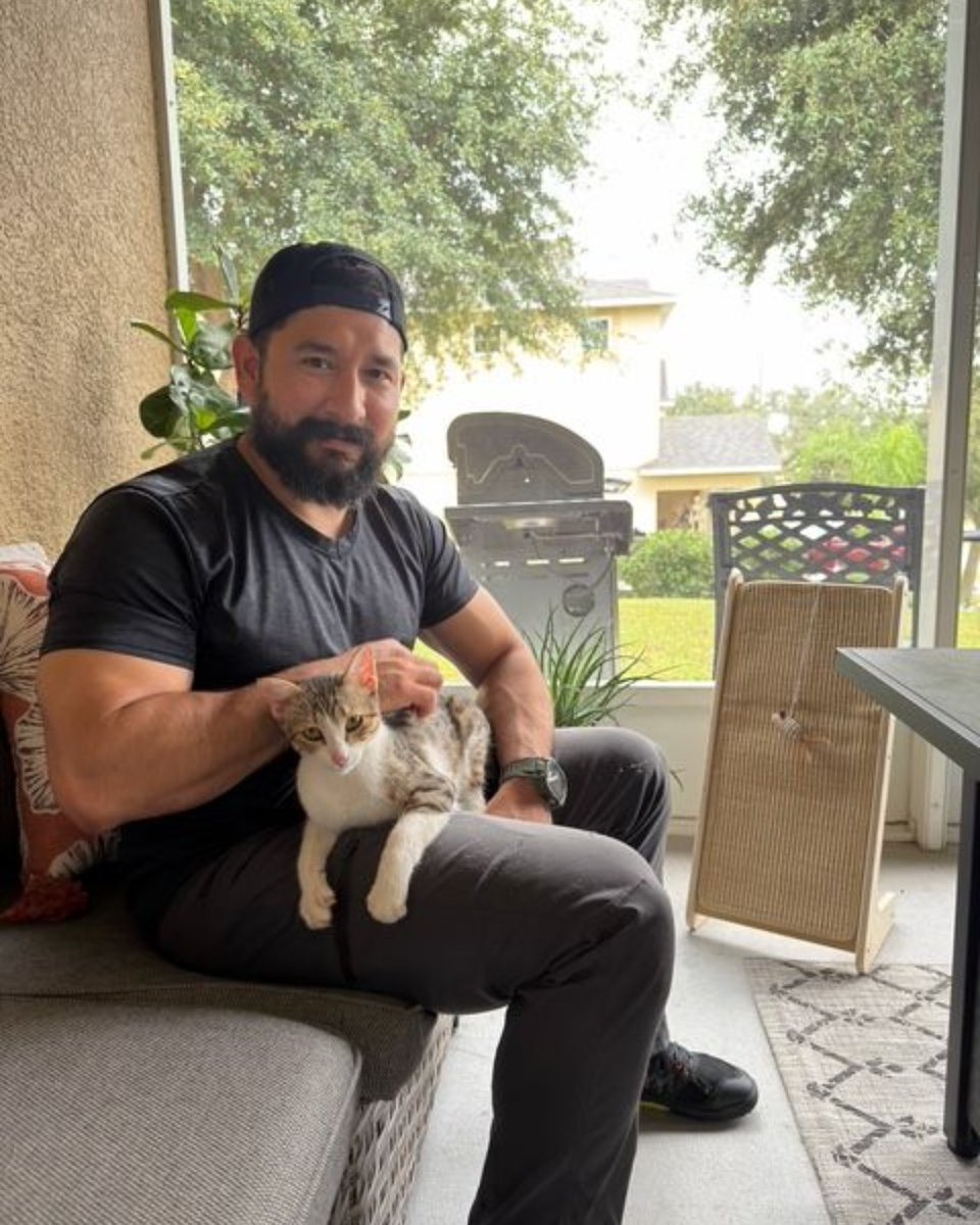 SPCAINT's tweet photo. Cheeto the kitty is home! 🐾 Found in Iraq by a U.S. service member, he’s now safe in Florida. Huge thanks to everyone who made this journey possible! 💕 #PatriotPets #SPCAInternational #MilitaryPets #DeployedWithLove #AnimalRescue #SecondChances #HomeAtLast #FureverHome https://t.co/kwX93IJfJR