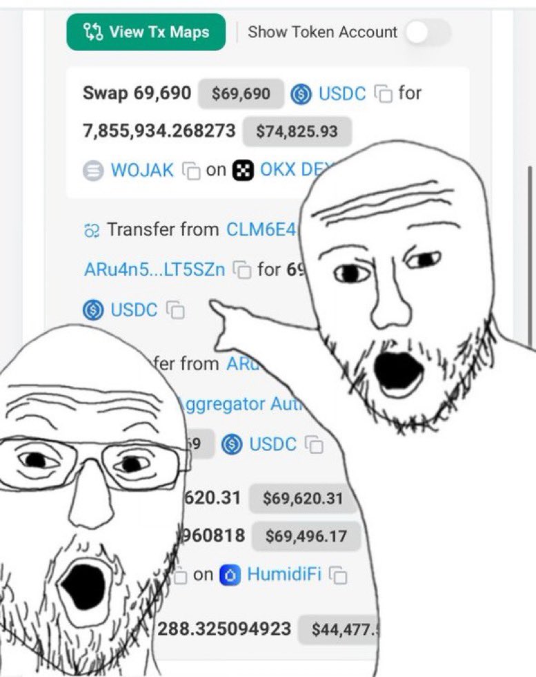 Did you know that someone bought $69k worth of $Wojak to kick start its rally

Did you know the CA starts with 8J69

8J = troll face
69 = 69

The best bag workers from different communities have come together to make it work <a href="/koreanjewcrypto/">KJ Crypto</a>

The chosen one