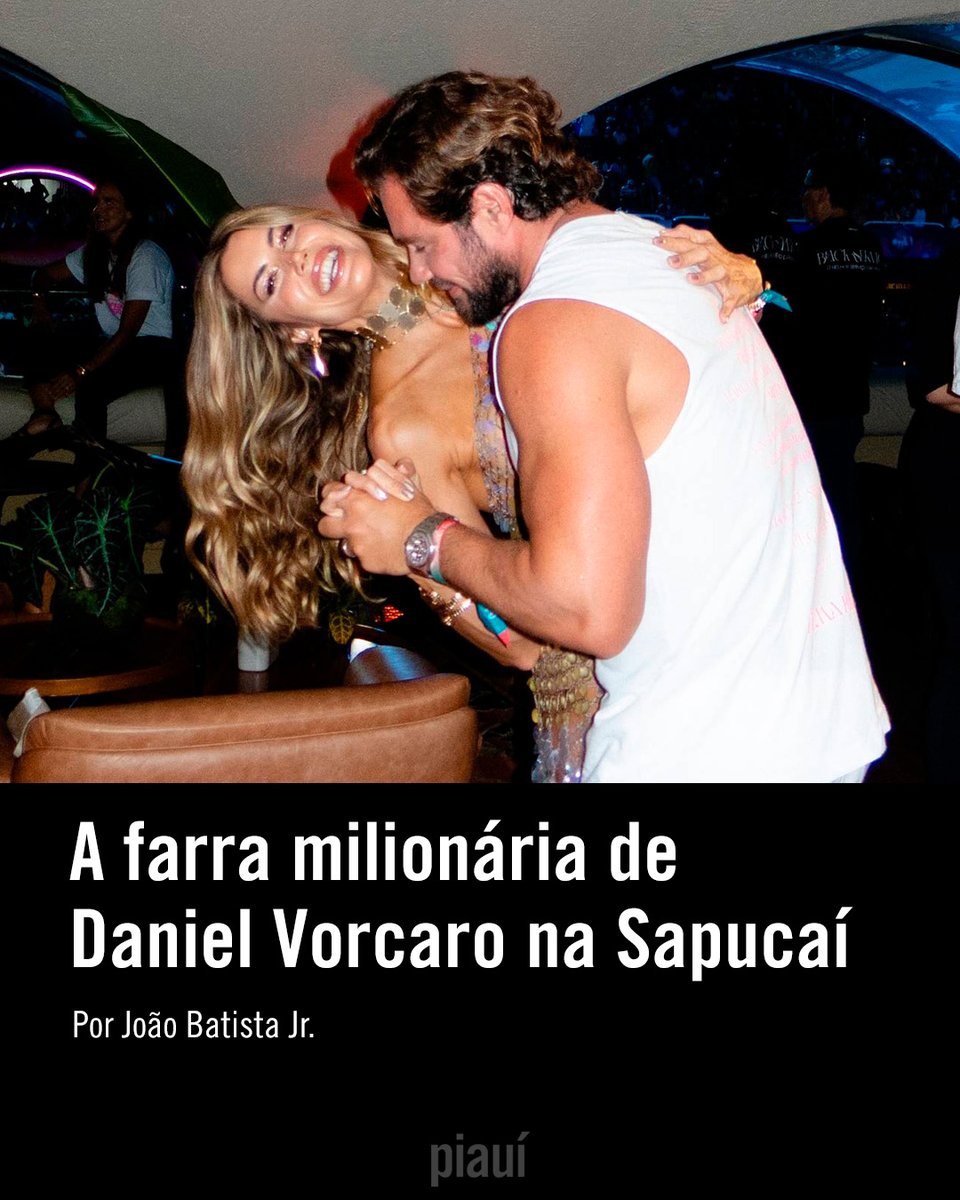 revistapiaui's tweet image. O agora ex-banqueiro Daniel Vorcaro investiu pesado no último Carnaval, com contratação de DJs estrelados e um camarote dentro de um camarote. Leia na reportagem de @joao_batistajr: piaui.co/4r8BsFE