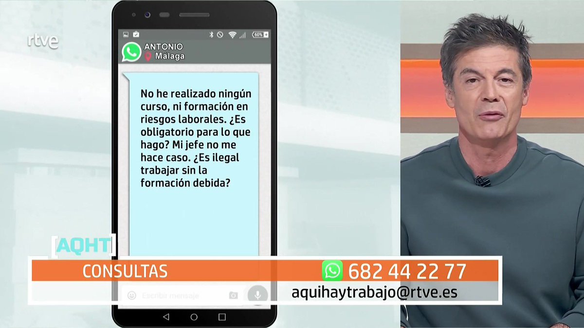 instrabajoyss's tweet image. Hoy en @AQHT_TVE respondemos a la duda de Antonio: 

La formación en #prl tiene que ser suficiente y adecuada, tanto teórica como práctica. 

La falta de formación en prevención de riesgos laborales supone una infracción grave de 2451 euros. 

🔗 rtve.es/play/videos/aq…