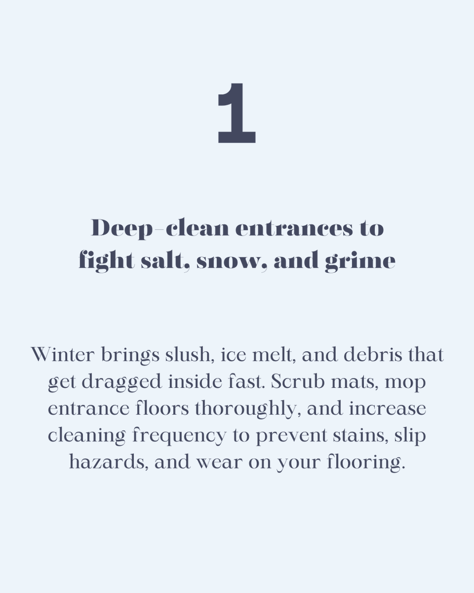 DBSCleaning's tweet photo. Winter is on the way—make sure your facility is ready for it.

Here are 3 essential cleaning tips to keep your space safe, healthy, and running smoothly all season long.

Choose DBS Building Solutions to keep your facility winter-ready from the floors to the vents. https://t.co/WMV7dWJSm4