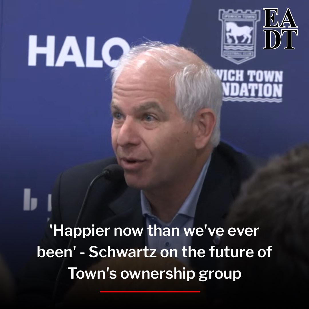 ‘We’re happier now than we’ve ever been.’

#itfc majority shareholder Ed Schwartz was asked about the future commitment of the club’s ownership group.

He discussed that and potential board-level changes at tonight’s fan forum… 👇

eadt.co.uk/sport/25632544…