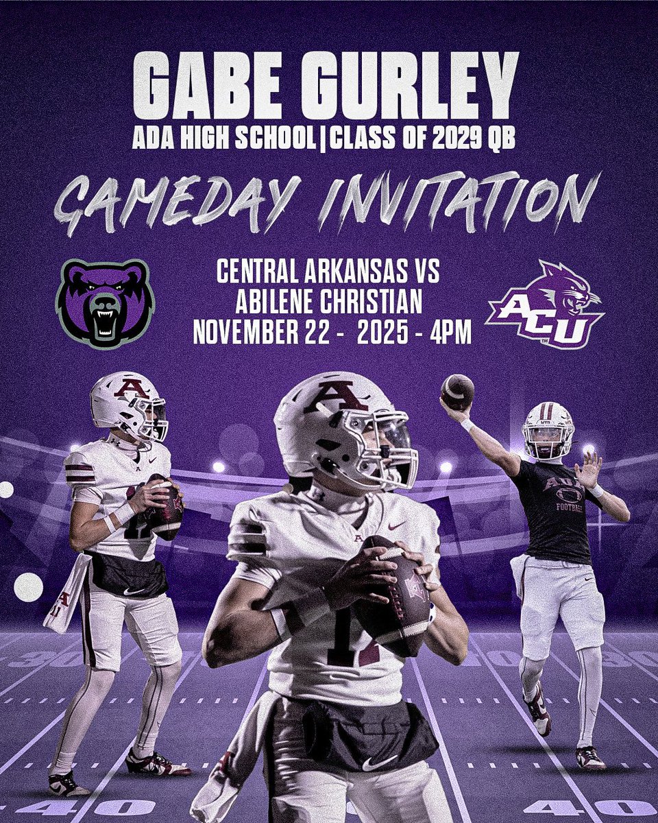 Big week ahead! Playoff football game vs defending state champion Elgin on Friday. Game-day visit with several of my teammates Saturday!@UCA_Football. #RecruitAda #qblife
<a href="/codycarpenter08/">Cody Carpenter</a> <a href="/gagevh09/">Gage Van Horn</a> <a href="/DavidStout57755/">David Stout K/P 2029</a> <a href="/Baylor_stone67/">baylor stonecipher</a> 

<a href="/mfarrellsports/">Mike Farrell</a> <a href="/FarrellPromo/">FarrellPromotions</a> <a href="/Topsiswear/">Topsis.</a>