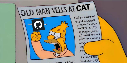 luisschwab_'s tweet image. &quot;Old man yells at cat&quot;