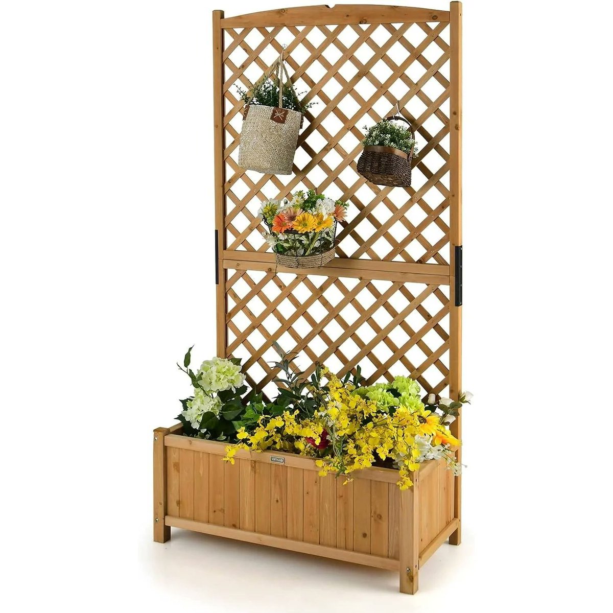 Avarietyofgifts's tweet image. Outdoor Fir Wood Raised Garden Bed Planter Box with 71-inch High Trellis giftsforyounme.com/products/outdo… #gardenbed #planterbox #trellis #raisedgarden
