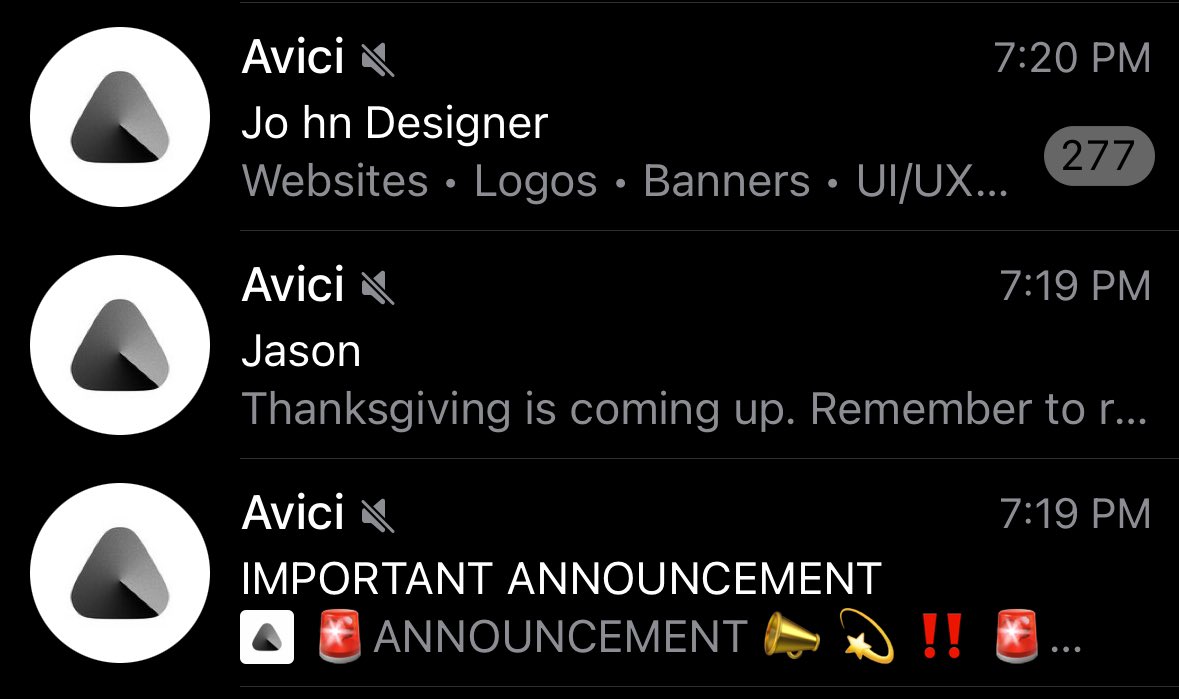 I’m in 3 Avici groups. 2 scams, 1 legit. Each nearly identical. Each with 5,000+ members.

More green flags for <a href="/AviciMoney/">Avici</a> &amp; <a href="/RamXBT/">Ram</a> 

You know you’re making it when you get scammers putting in high effort to scam.

PS, verify the group or add it to a TG folder to avoid screwage