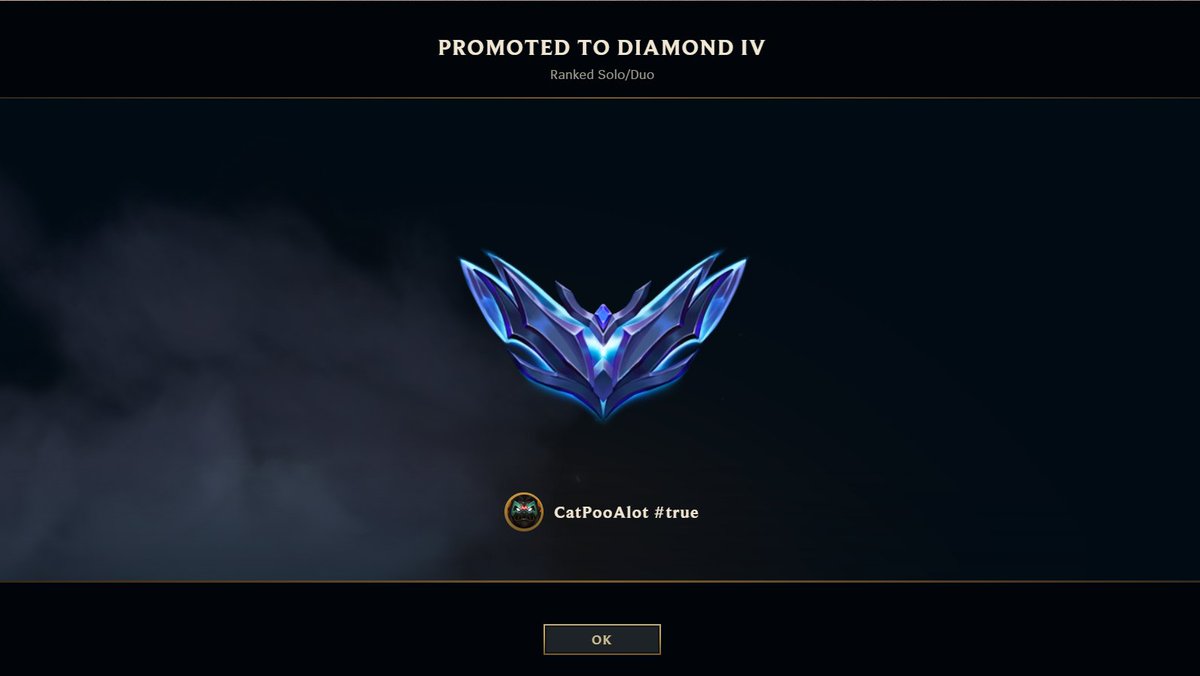 Not a big deal for most, but over the last 5 years I've hit Emerald 1 99lp (and P1 99lp before emerald) a total of 7 times but I've never hit diamond. I've had a ~80% win rate in my last 30 games as ADC so definitely not my peak but just the beginning.