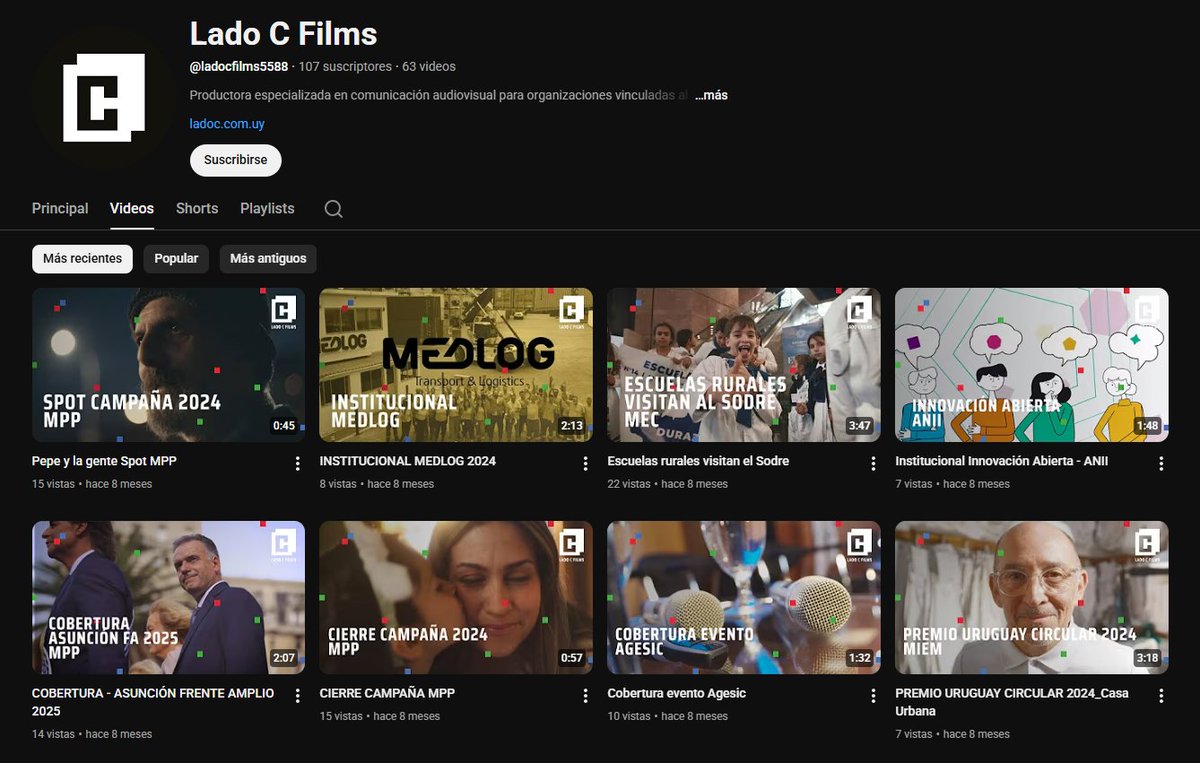 La empresa contratada es LADO C. FILMS SRL que curiosamente fue la que hizo la campaña electoral MPP 2024 (también en el 2014)

Destacar que entre los 8 videos de la imagen no llegan a las 100 visualizaciones...

youtube.com/@ladocfilms558…
