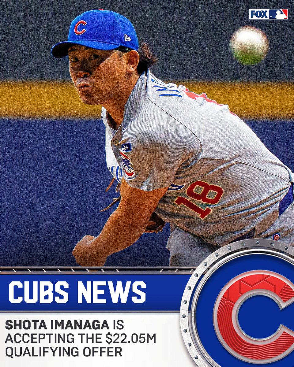 Shota Imanaga is accepting the qualifying offer from the Cubs, per multiple reports