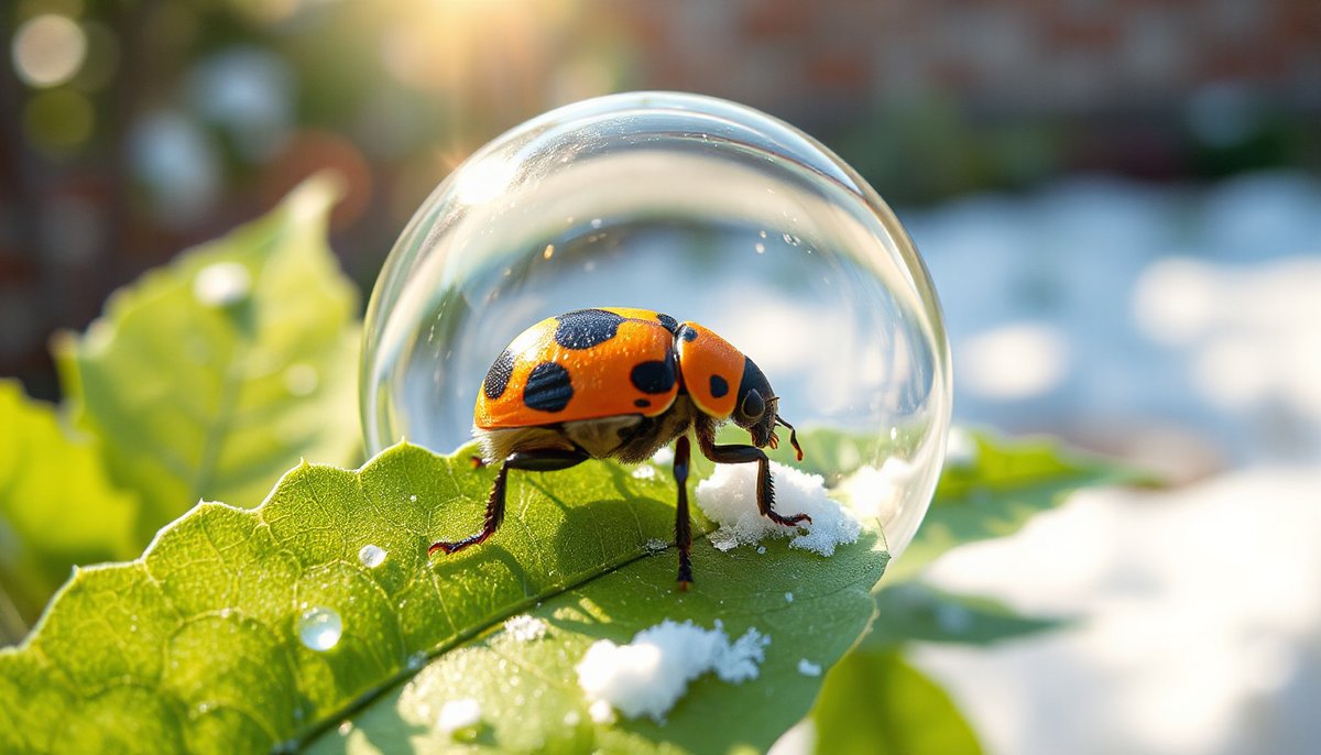 BugZooInc's tweet image. Guess the HUMBUG!
With colors bright and shapes that gleam,
I cling to leaves in a sunlit dream.
My shield-like back is quite the scheme,
In gardens lush, I’m nature’s team.
Who am I?

Answer: shield bug
#BugZoo #HolidayBugs