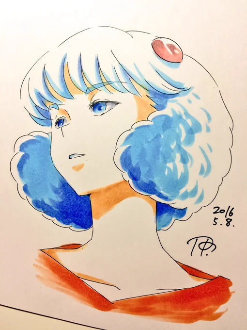 あまり極端に煽った構図って描いたことないかも