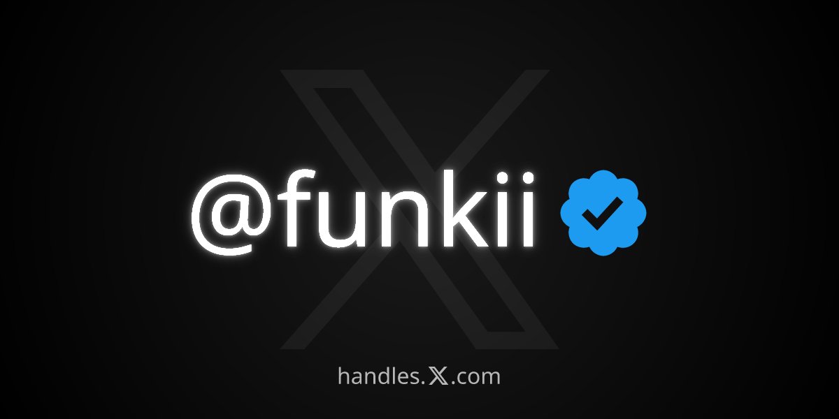 funkii's tweet image. New handle. Same mission.