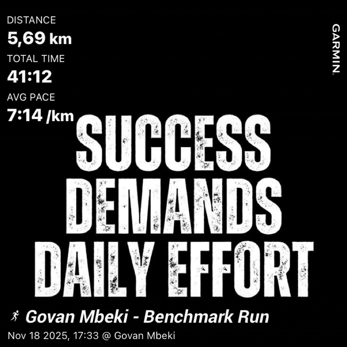 Afternoon Run

 #RunningWithTumiSole #FetchYourBody2025 #IPaintedMyRun #TrapnLos #BeatYesterday #Garmin #MentalHealthMatters