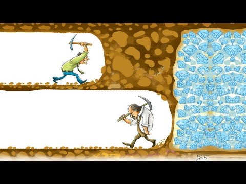 ダイヤモンドを見捨てて歩き去るマイナーの漫画ミーム、暗号での機会損失を象徴