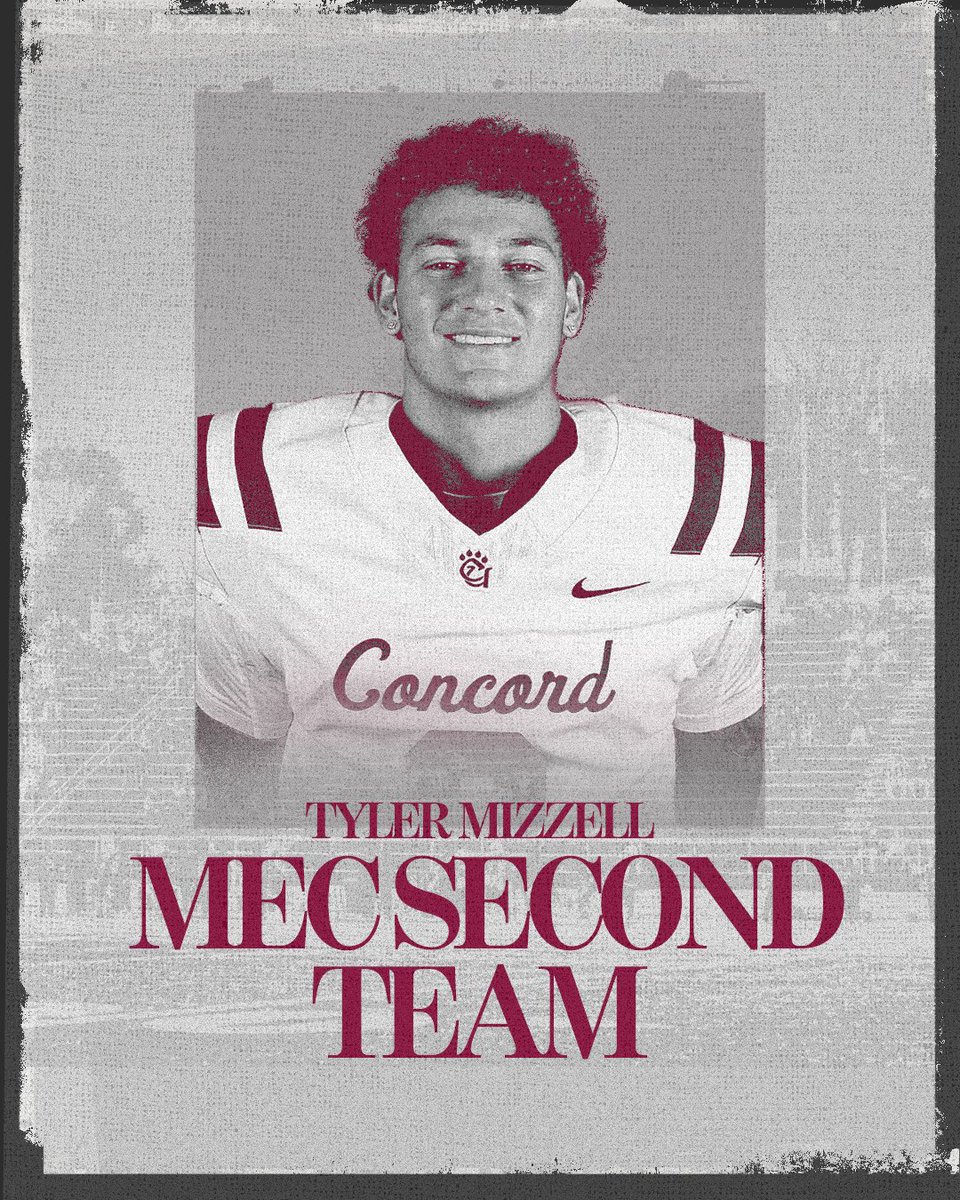 .<a href="/ConcordFootball/">Concord University Football</a>’s All-MEC Second Team selections 

WR Keyon Concepcion
LB Xavier Ellison 
OL Jacob Jeudy
QB Tyler Mizzell
WR Que Moore
DL Ethan Rennels