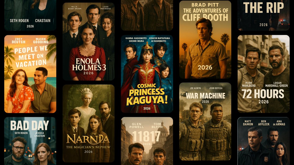 DIGITAL_ARABIC's tweet photo. 🎬🔥 لعام 2026 Netflix تُطلق  إنتاجاتها
اكتشف الآن أفضل 10 أفلام Netflix 2026 حديثة   🤩
من The Rip وNarnia إلى Enola Holmes 3 وCosmic Princess Kaguya!  
👇 التفاصيل  https://t.co/hETpzkZHxD
#Netflix2026 #أقوى_أفلام_Netflix_2026 #Movies2026 #Cinema #FilmFans #نتفليكس https://t.co/3ui0k25iid