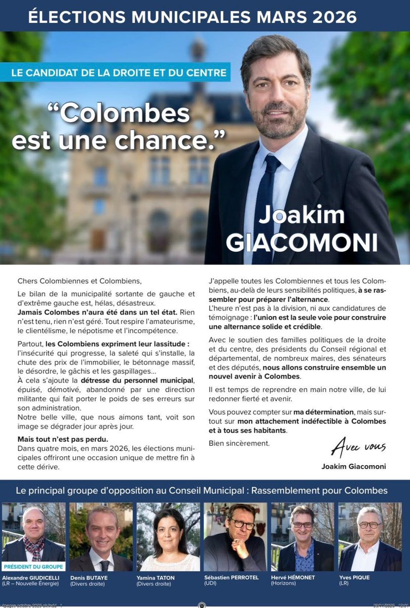 Blandine_ferey's tweet photo. 🔵 L’union n’est pas une option : c’est la condition d’une véritable alternance, solide et crédible.

À #Colombes, nous avons tout pour réussir, à nous de le construire ensemble ! #Municipales2026 https://t.co/mXOMKXcm5p