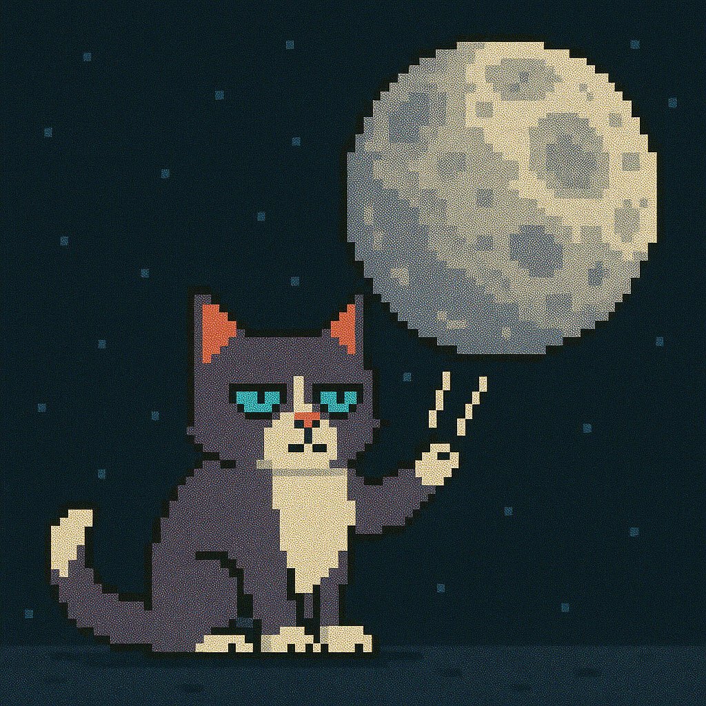 spacecat_play's tweet image. Just looked outside — the moon is closer than yesterday. $SPACECAT literally pulling it in with purr power 🌙🐾