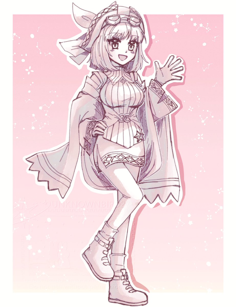 Another Kofi sketch commission for <a href="/whom128/">who</a> of Cornet! This time in her default outfit! 

#commissionsopen