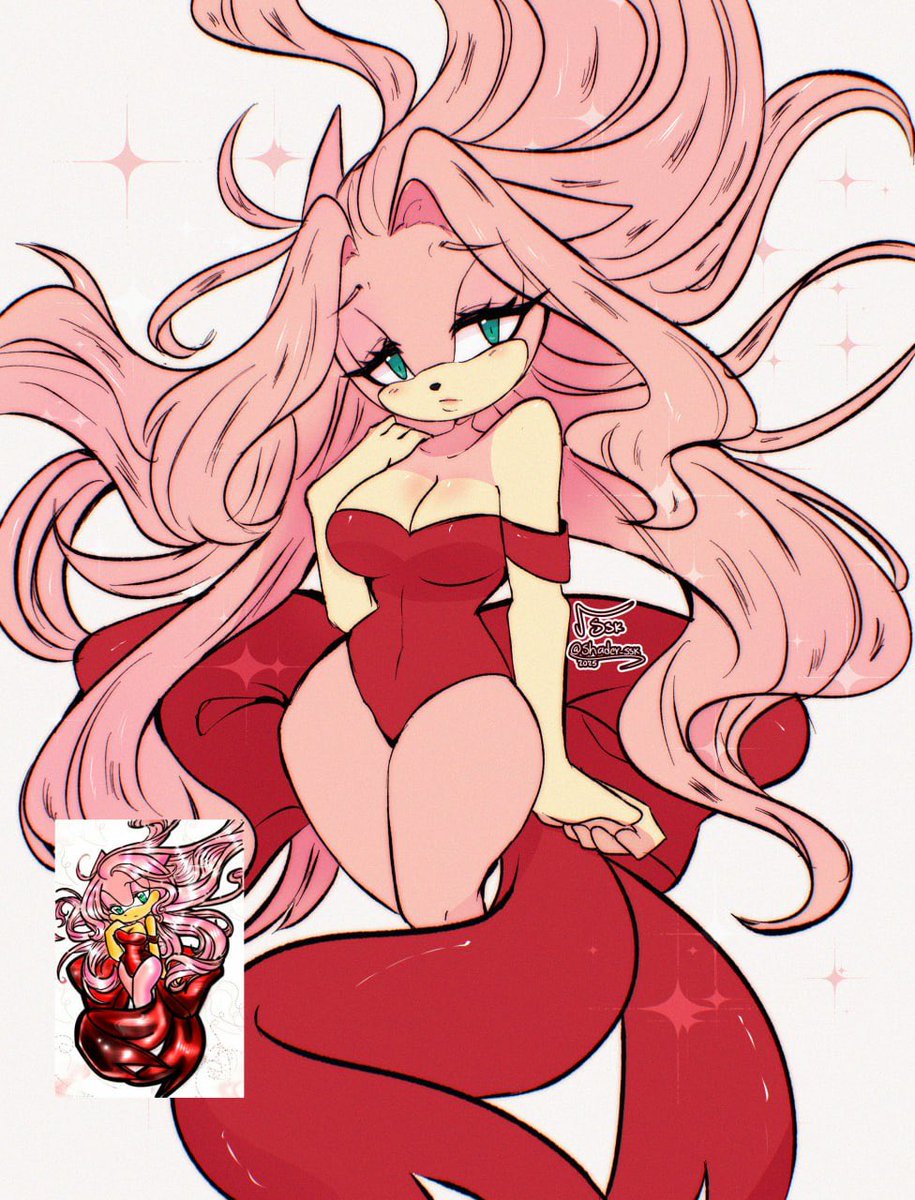 shader_ssk's tweet image. Ahhh, I saw this a few days ago and wanted to make my own version!!

I&apos;ve always loved this artist&apos;s work 😭✨

#SonicTheHedgehog #amyrosefanart