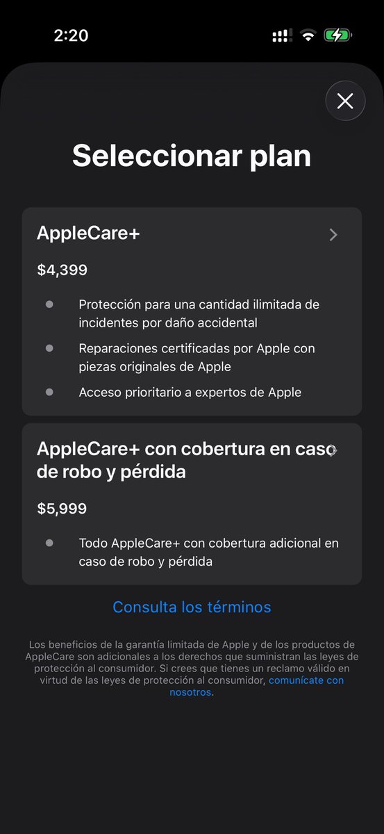 eSIM_Mx's tweet image. Apple Care+ anuncia en su página oficial la cobertura de robo y pérdida en México.