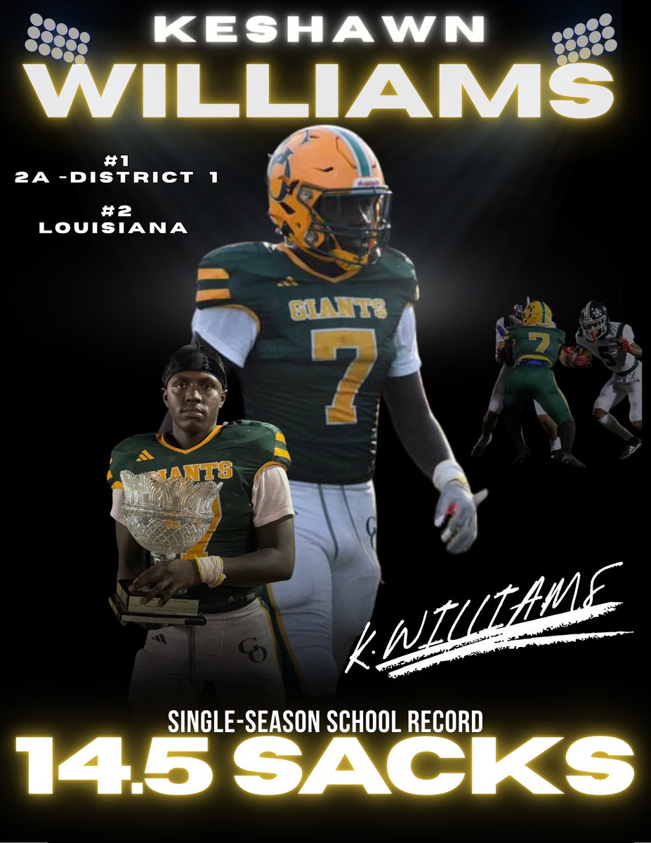 This season was one for the books, I set a new record in sacks at Green Oaks high school 💪🏾🤞🏾‼️