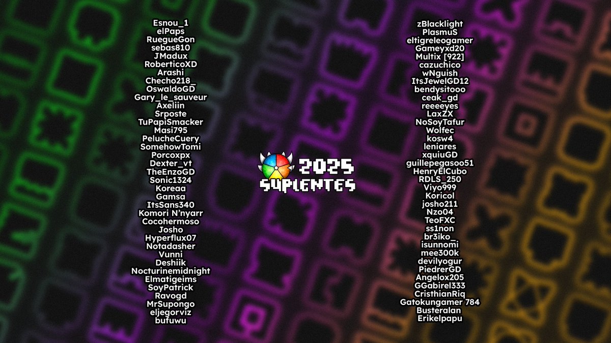 GDLT1314's tweet image. Tras una semana de ver sus formularios finalmente les compartimos el listado de participantes y el de suplentes para el GDLuckyTournament 2025 🔥
Nos vemos el sábado a la tarde con el directo de elección de grupos 👀