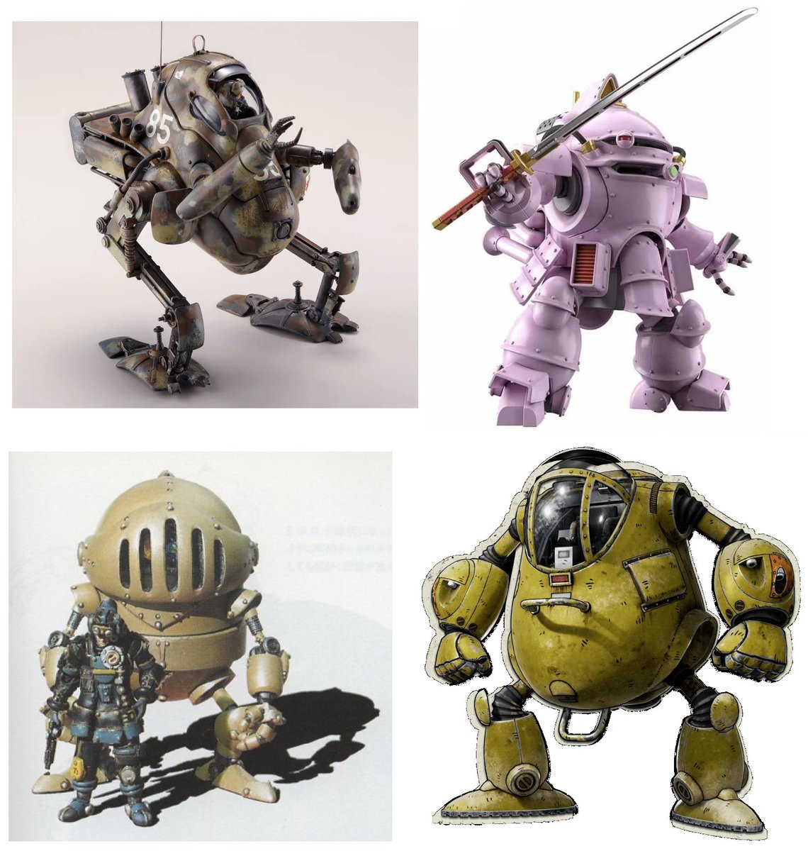 Over the years I have grown quite fond of mechs that are just like a bean with arms and legs attached to it. The bean shape is quite charming