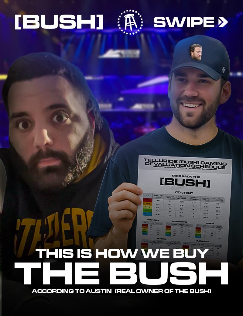 tBushGaming's tweet image. We need your help!! @AustinJenkins07 has given us our benchmarks we need in order to buy back BUSH. We’re already close to tier 1. Time to lock in 🔒#BushPush #unshaven 🌳
