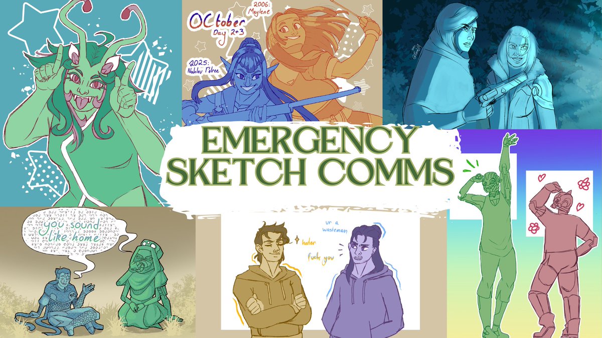 ‼️LIMITED-TIME EMERGENCY SKETCH C/O/M/M/S‼️

✨Requests go here!
vgen.co/bigfernprod/se…

👇 MORE INFO BELOW 👇