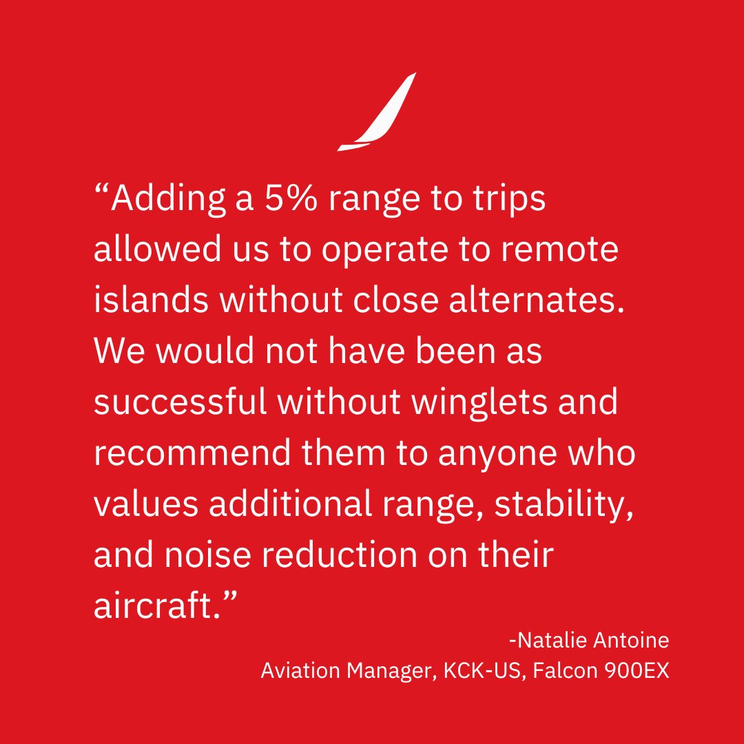 API_Winglets's tweet image. Experience performance enhancements and range increase with a Blended Winglet upgrade. Thank you, Natalie, for the glowing review!

#ThinkWinglets