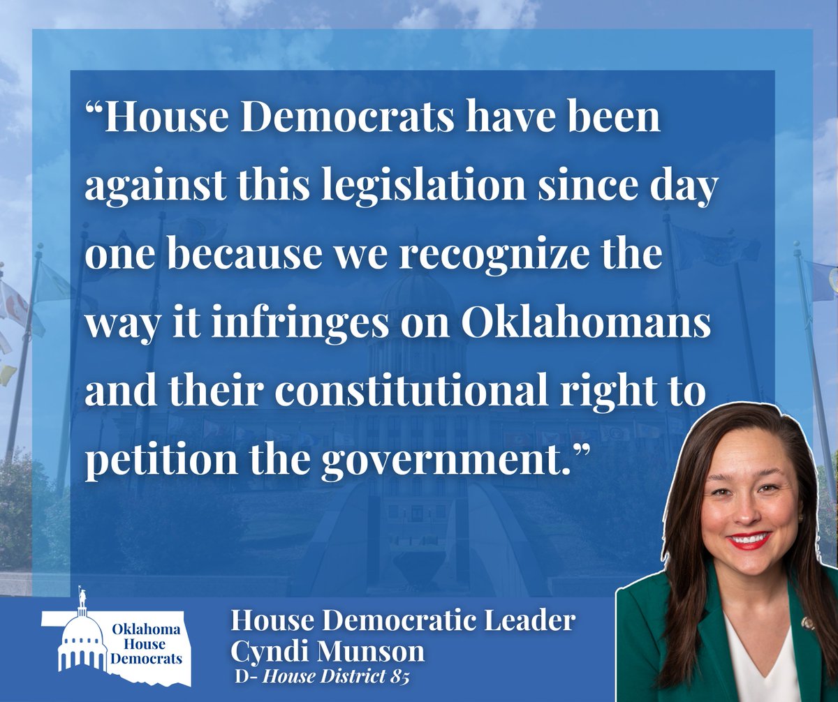 OklaHouseDems's tweet image. Today, the Supreme Court of Oklahoma heard oral arguments for PR-123179 McVay v. Cockroft to determine the constitutionality of SB 1027.