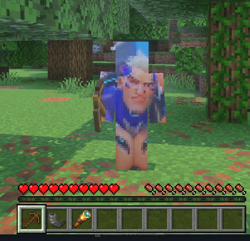 Lycaon_Sekowei's tweet image. thoughts on the minecraft skin