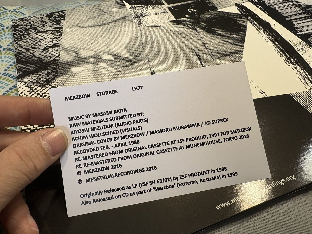 One of the best listens this year as I tackled Merzbow albums for the Merzstack. 

kkrakk.substack.com/p/merzbow-2025…