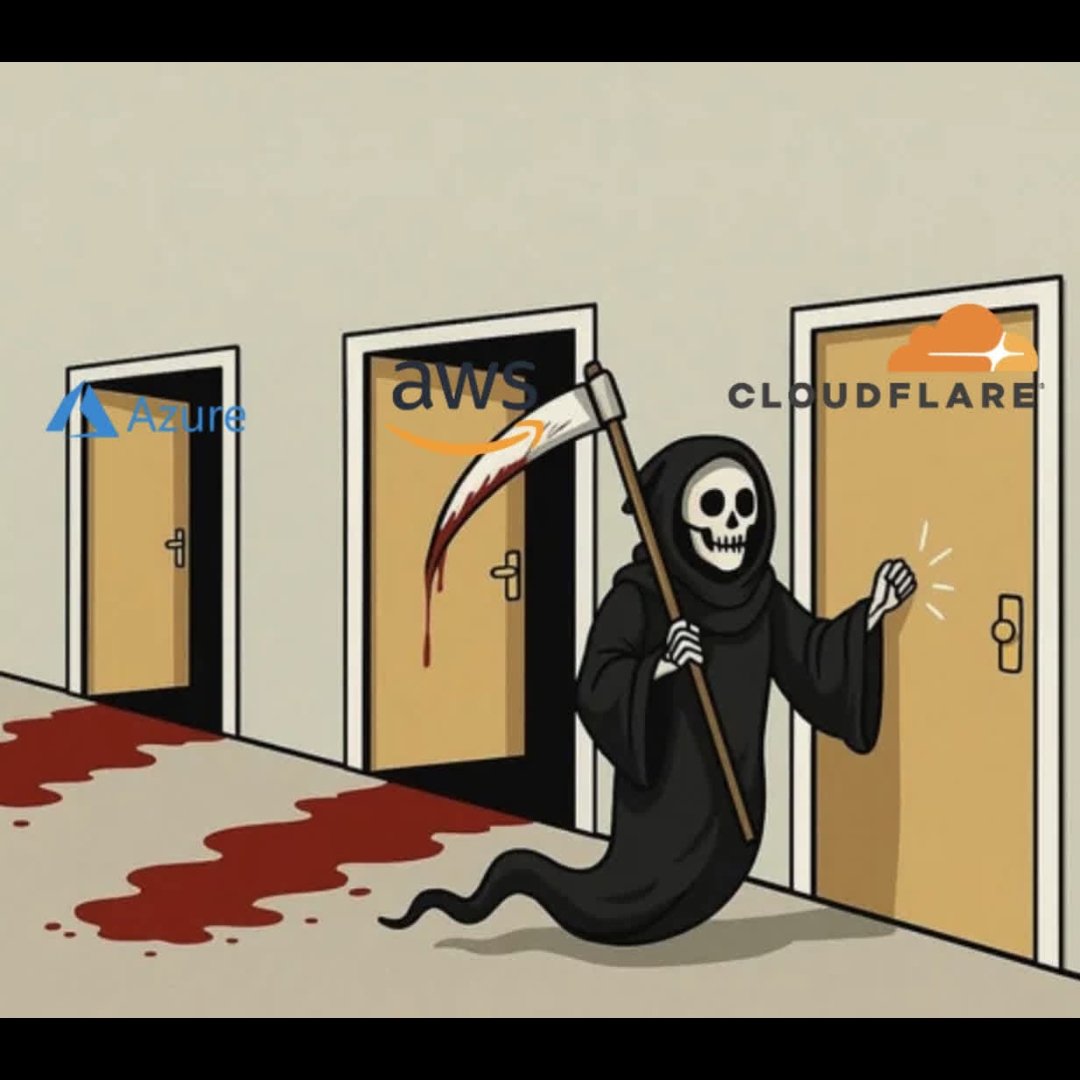 mushaf_mughal's tweet image. 2025 and the Grim Reaper’s cloud service tour continues… 💀

Cloudfare dead as well
