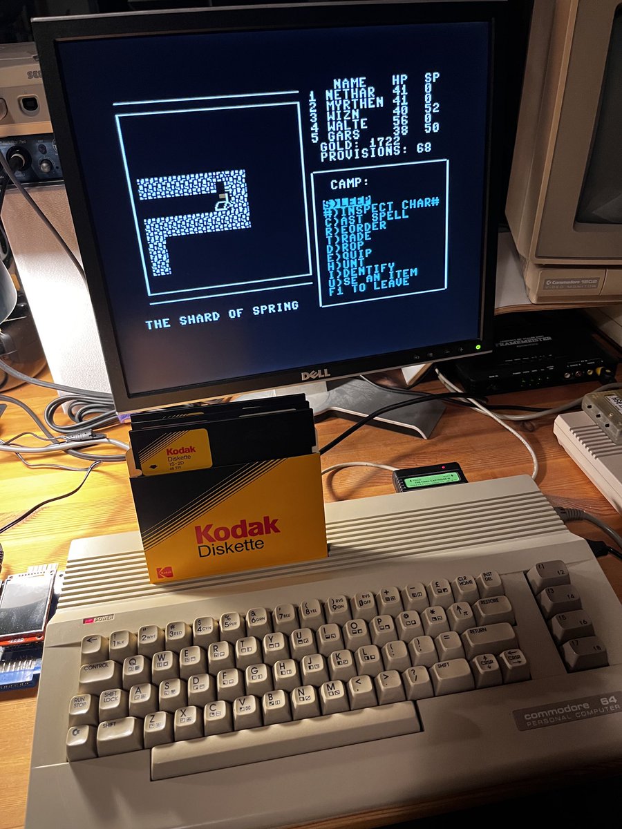 Commocore's tweet image. Actually as a tape-only user back then, I never thought that the vent grille on the #commodore64 or #commodore128 could be such a useful place to keep the games, character disks or any other utilities! Anyone else? 😅 #c64 #retro