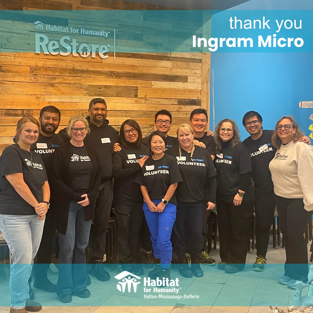 HabitatHMD's tweet image. A huge thank-you to the incredible @IngramMicroInc team for joining us for a Habitat Team Day at the ReStore!

Together, we build more than shelves and displays — we build hope and opportunity for local families across Halton, Mississauga, and Dufferin.

#TogetherWeBuild #TeamDay