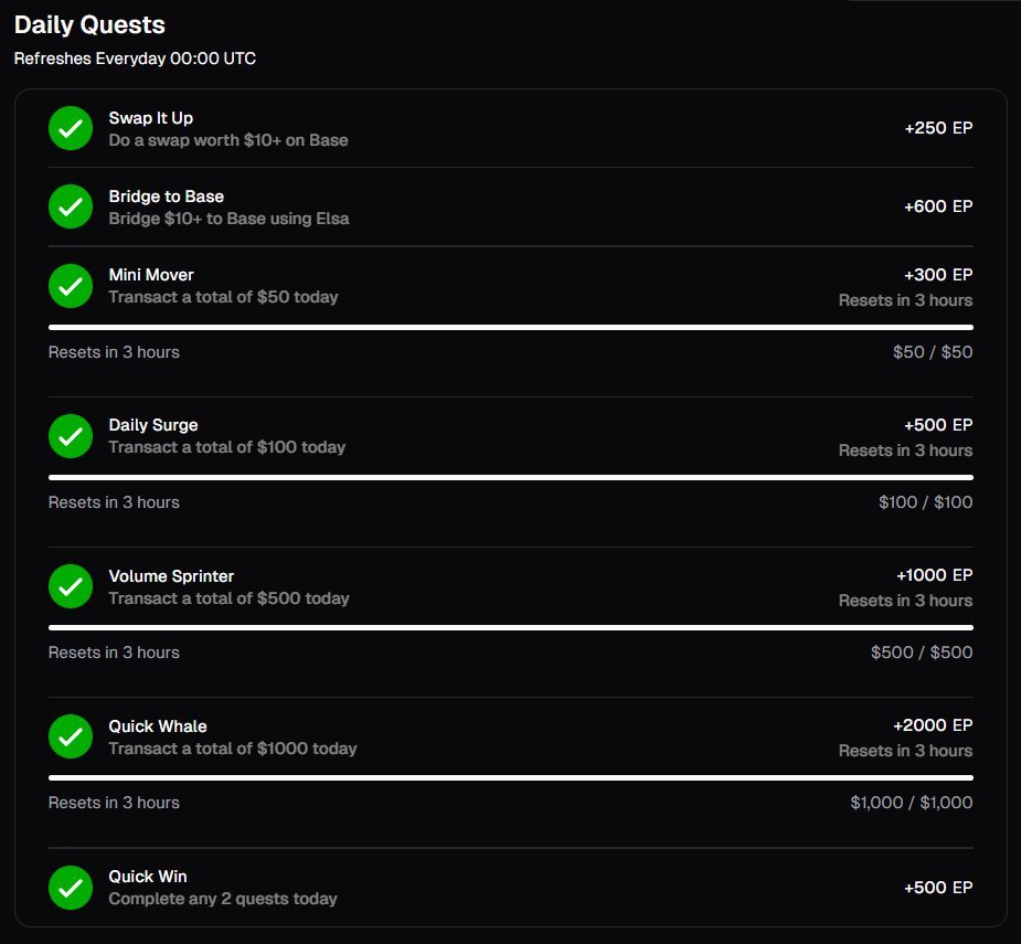 0xBlockReporter's tweet image. gElsa!

I made these quite late today due to the worldwide problem with CloudFlare...

Did you do your Daily Quests on @HeyElsaAI ?