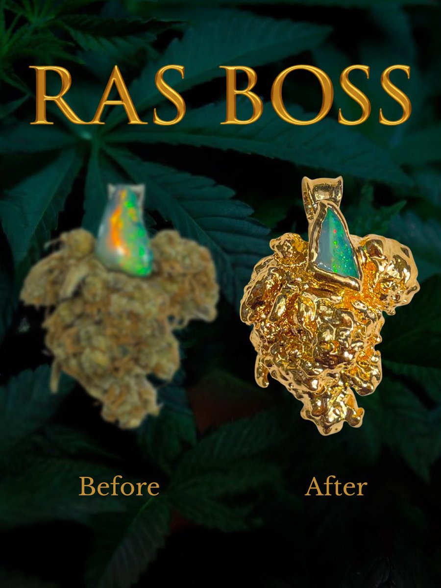 rasboss_'s tweet image. Real bud dipped in 24k gold 
RasBoss.com 
Info@rasboss.com to get your own bud dipped 

Sale starts Thursday