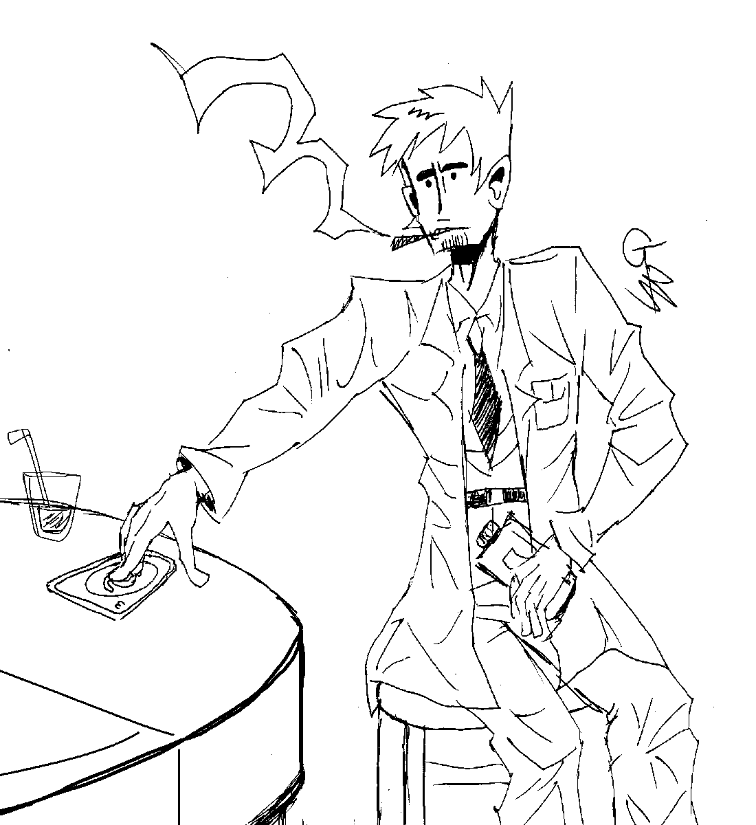 La noche de UNO es sagrada 🚬

#drawing #oc #dibujo