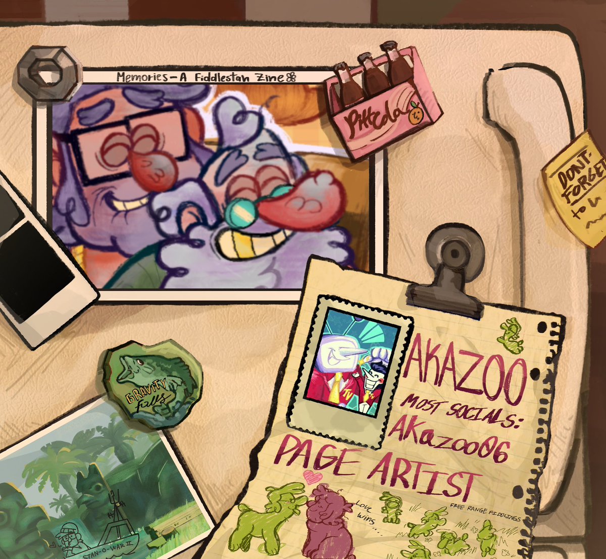 ZineMemories's tweet image. Say hello to Akaz00✨!

One of the many talented folks bringing this zine to life.
#fiddlestan #fiddlefordmcgucket #stanleypines