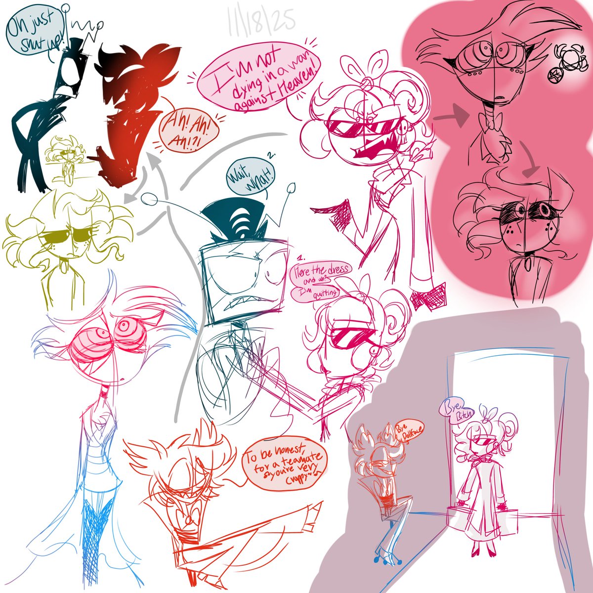 JazzyRazzy195's tweet photo. Vox and Malice are kinda in love and the Vees are falling apart 

#HazbinHotel #HazbinHotelAU #HazbinHotelAngelDust #HazbinHotelAlastor #HazbinHotelVox #HazbinHotelValentino #HazbinHotelVelette #originalcharacter #voxxoc #auspoilers #austuff #sketches https://t.co/u6LIkGUFzk
