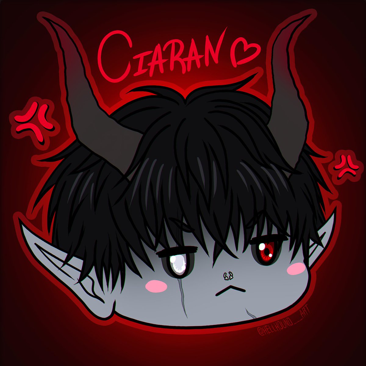 look at my chibi babies done by <a href="/hellhound___art/">⛤🩸𝔅𝔥𝔞𝔞𝔩𝔰𝔭𝔞𝔴𝔫 𝔑𝔬 𝔏𝔬𝔫𝔤𝔢𝔯🩸⛤</a> aaaaa !! 🖤🖤🖤
I love them sm 🥹 everyone go comm Lara now 🫵