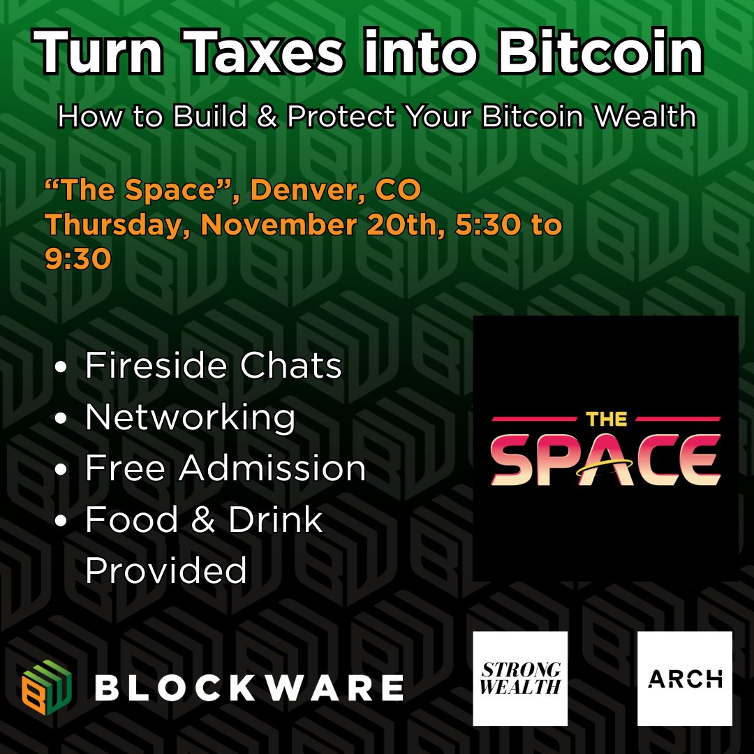 SpaceDenver's tweet image. Mining 🤝Saving on taxes --&amp;gt; The Space with some 🔥 hosts

RSVP below so you don&apos;t miss it
